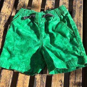 Bright Green Dinosaur Shorts